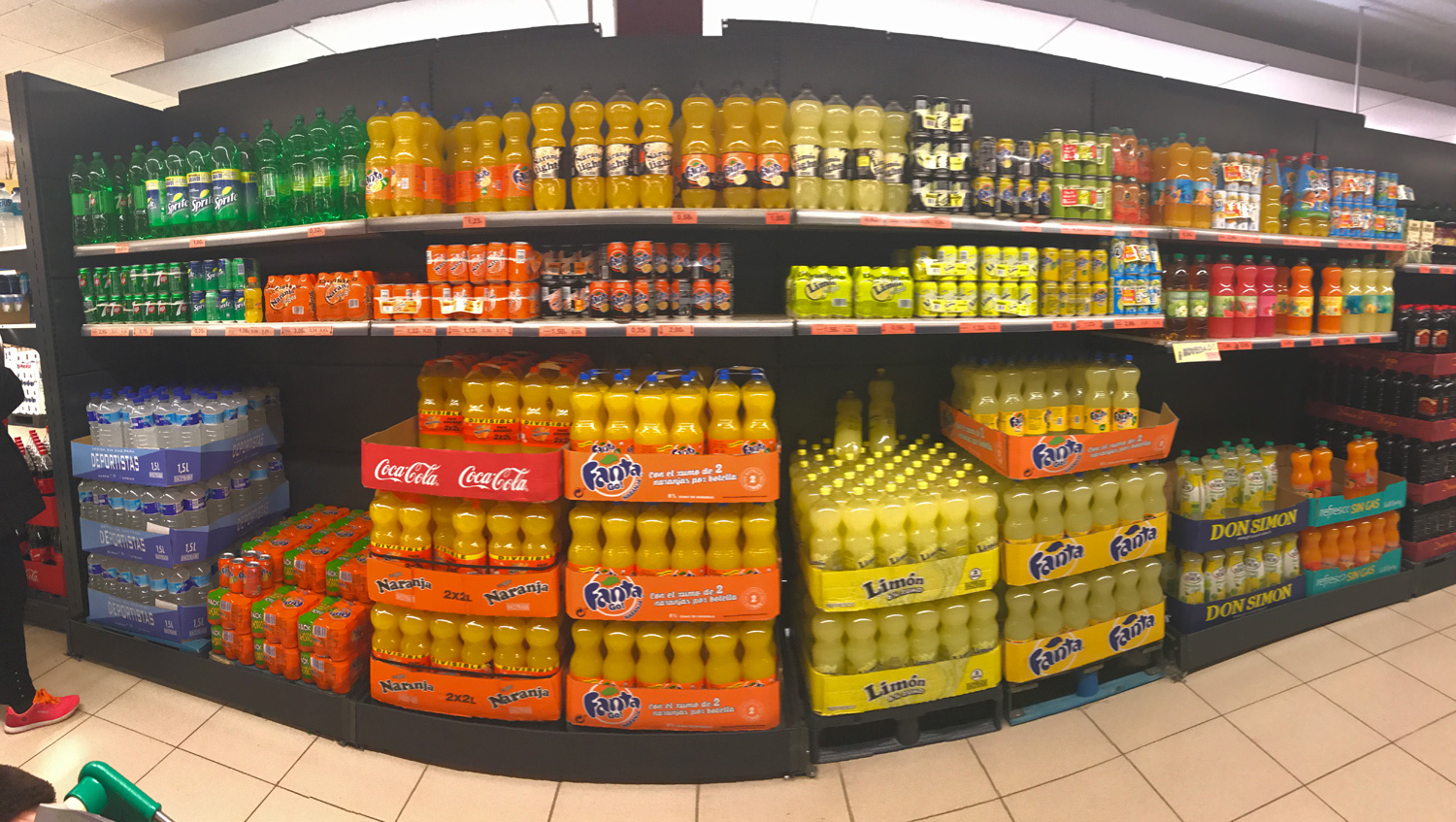 bebidas azucaradas / Coca-Cola / Fanta / Sprite / salud / carbonatadas / supermercado