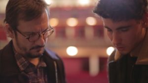 Sergio junto a David Serrano en el teatro / Gonzalo Gómez