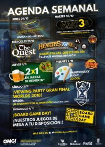 Agenda semanal Oh My Game