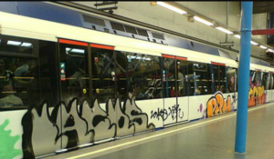 graffitis, metro