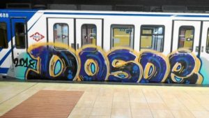 graffitis, metro