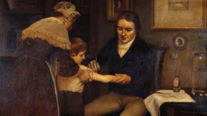 Las primeras vacunas contra la viruela aparecen en 1798 en Gran Bretaña.