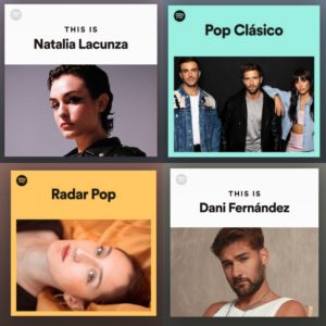 Collage de playlist de Spotify. La música nos ha ayudado mucho durante el confinamiento