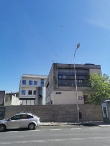 Edificio de asociación de Aleph Tea en el barrio de Aluche