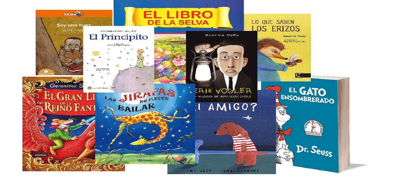 Ejemplos de algunas de las portadas de los libros infantiles de Beatriz Oses y otros autores.