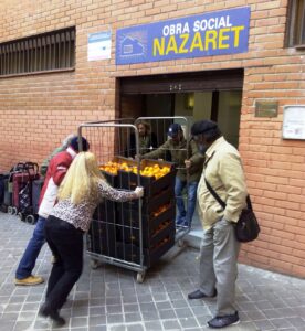 Voluntariado de comida en el barrio de San Blas