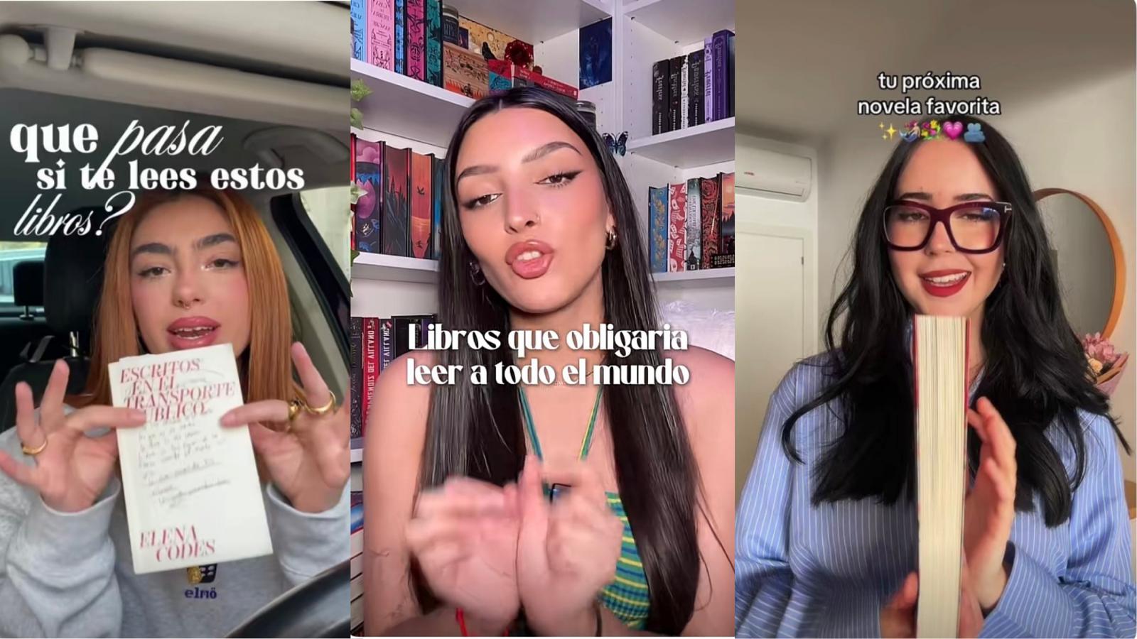 BookTokers reconocidas de TikTok compartiendo contenido para la plataforma